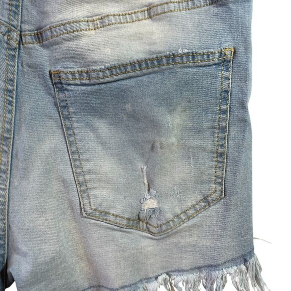 No Boundaries Shorts Women 11 Distressed High Rise Fringed (W30 L2) - Picture 7 of 9